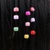 100 Pcs Mini Hair Claw Clips For Women Girls Cute Candy Colors Beads Headwear