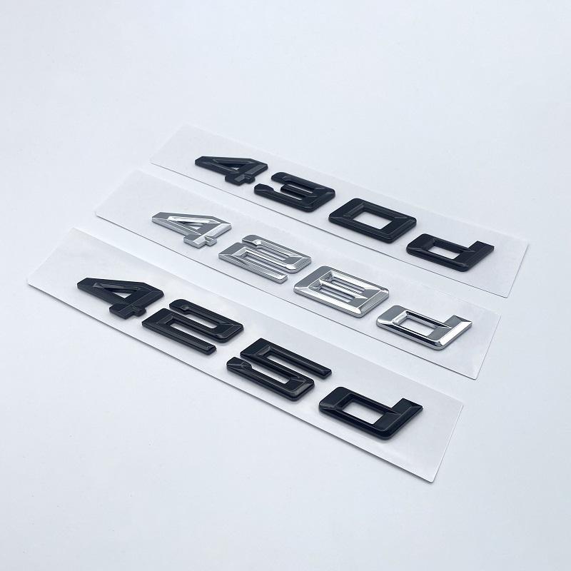 New Numbers Letters 420d 428d 430d 435d 440d ABS Emblem for BMW 4 Series F32 F33 F36 G22 G23 Car Trunk Nameplate Logo Sticker