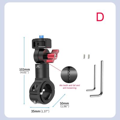 Quick Release Aluminum Bike Mount 360 Degree Rotating for 360 Handlebar Clamp Bracket Fixation Cycling Accessories