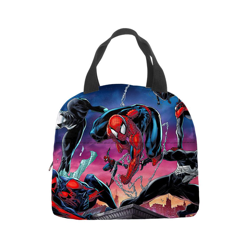 Anime Spider-Man Lunch Bag Portable Insulation Bag Bento Bag Lunch Box Bag Children'S Lunch Bag Picnic Ice Bag