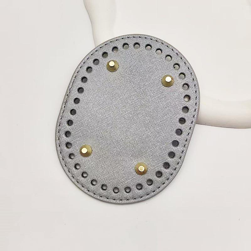 DIY HyunA Hand-Woven Crochet Bag Base: Oval Leather Bottom Plate & Luggage Accessories