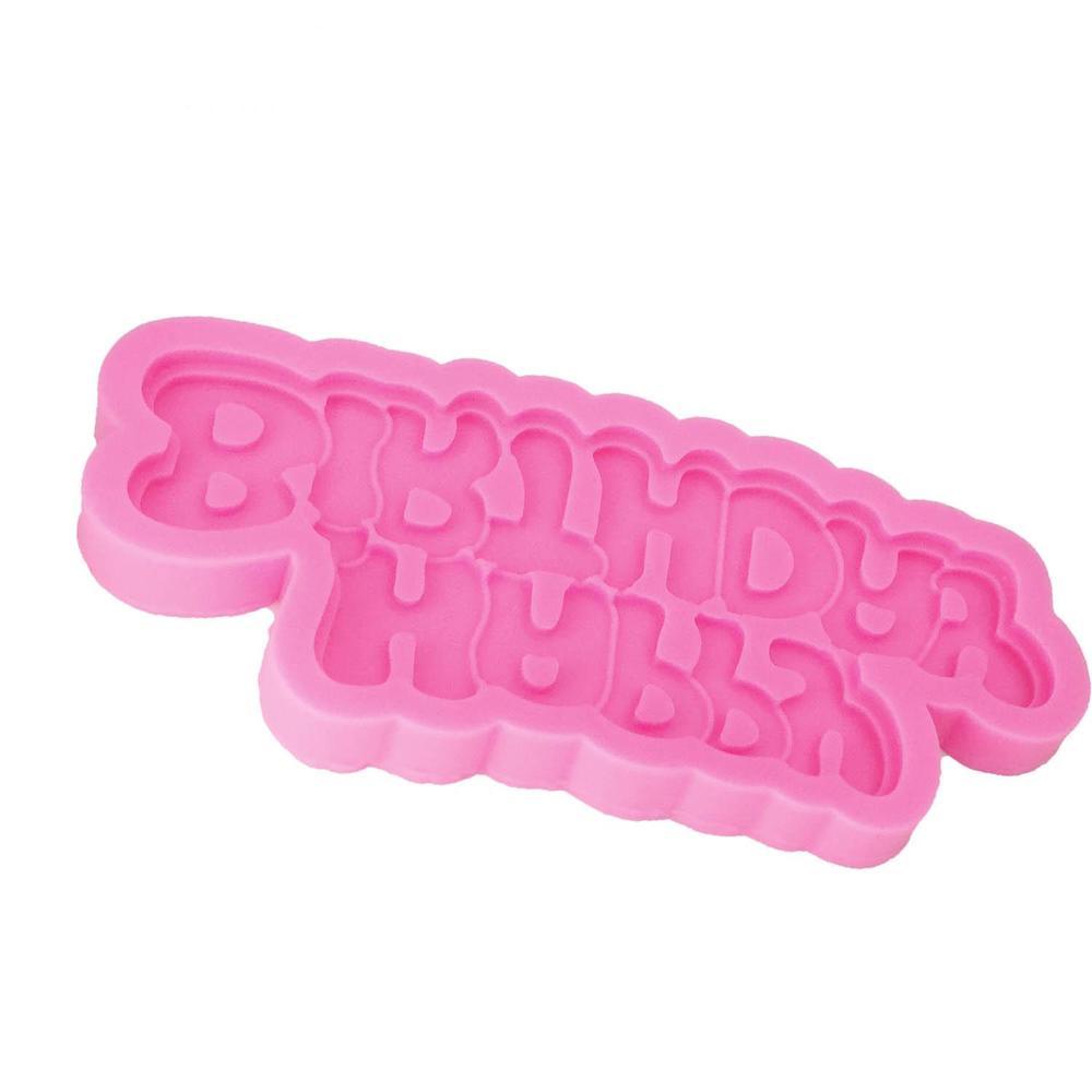 DIY Happy Birthday Shape Sugarcraft Silicone Molds Letter Chocolate Fondant Cake Decorating Tools