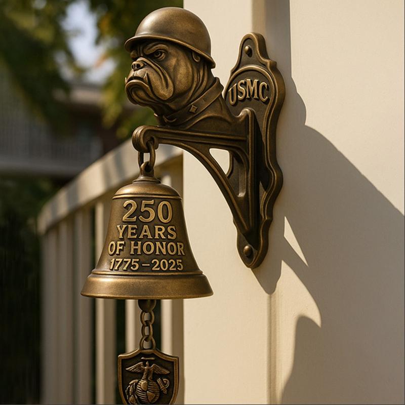 Retro Pug Welcome Doorbell Dog-Shaped Front Door Chime Bell Animal-Themed Dinner Bell Entry Wall & Door Decor with Loud Ringing