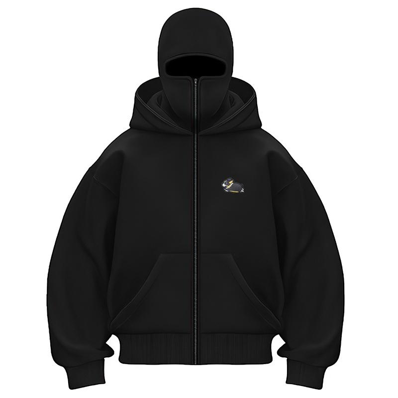 Winddichter Hoodie Sportjacke Hunde-Stickmuster Damenbekleidung Doppelte modische Kapuze Polyester Doppelkappe