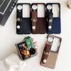 Pearl Camellia Leather Handheld Wristband Compatible with Find N3 Flip Foldable Zflip5/4 Phone Case Protective Case