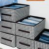 Organizador de Guarda-Roupa Dobrável Pied-de-Poule para Roupas e Calças