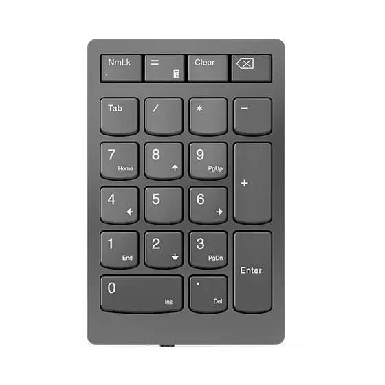 Clavier Numérique - LENOVO - GO WIRELESS NUMERIC KEYPAD - RF sans fil - 21 touches - Gris