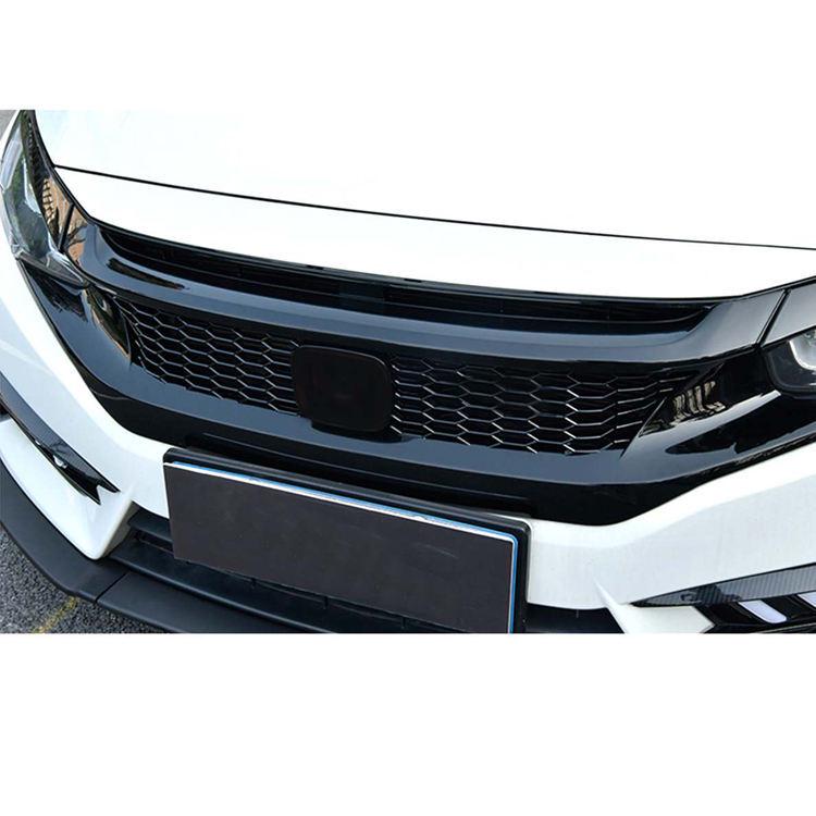 Upgraded Front Bumper, Grille & Air Intake Parts for 2016-2021 Honda Civic (10th Gen)