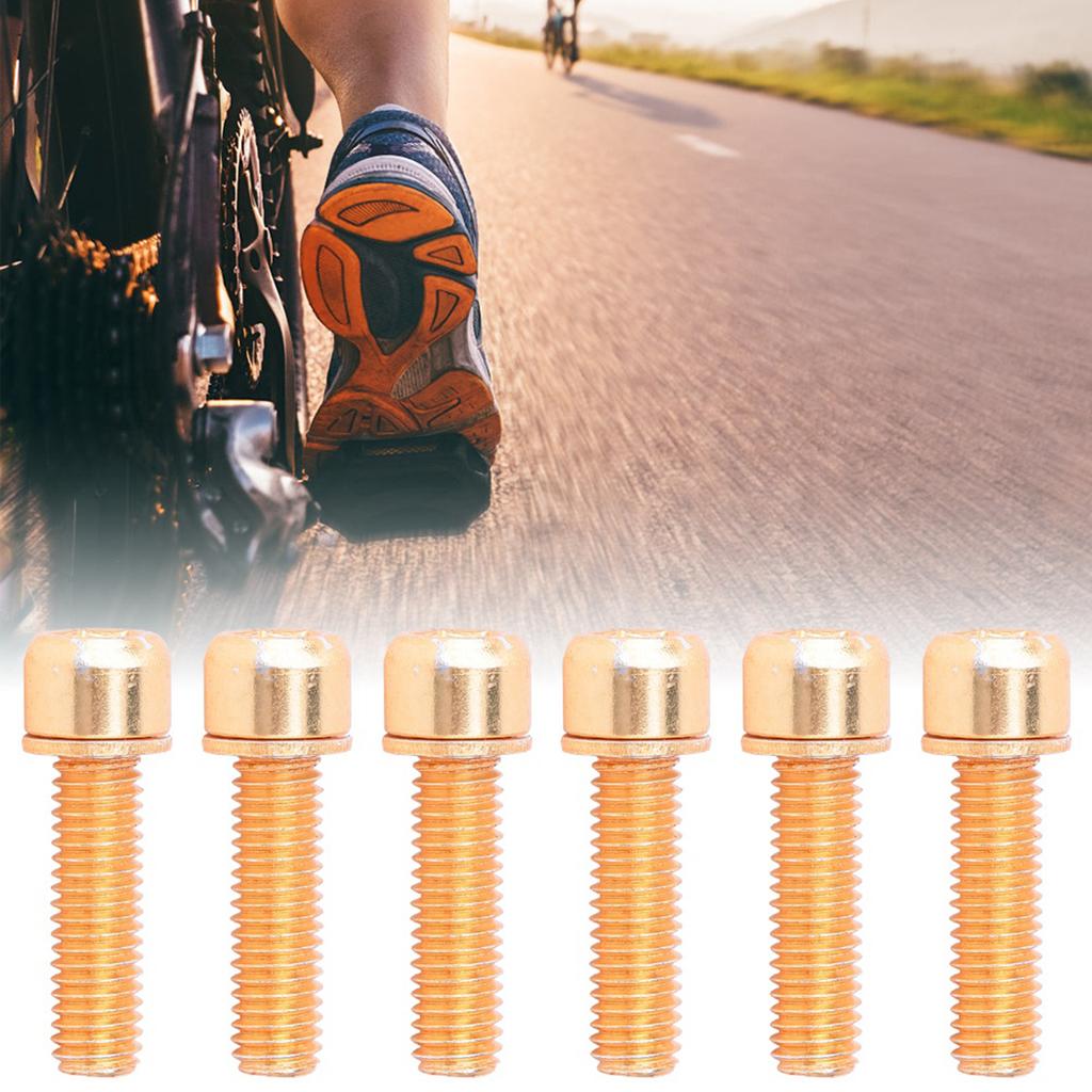 M5x18mm   Stem Screw   with Spacer Steel Bike Steering Handlebar Parts Red