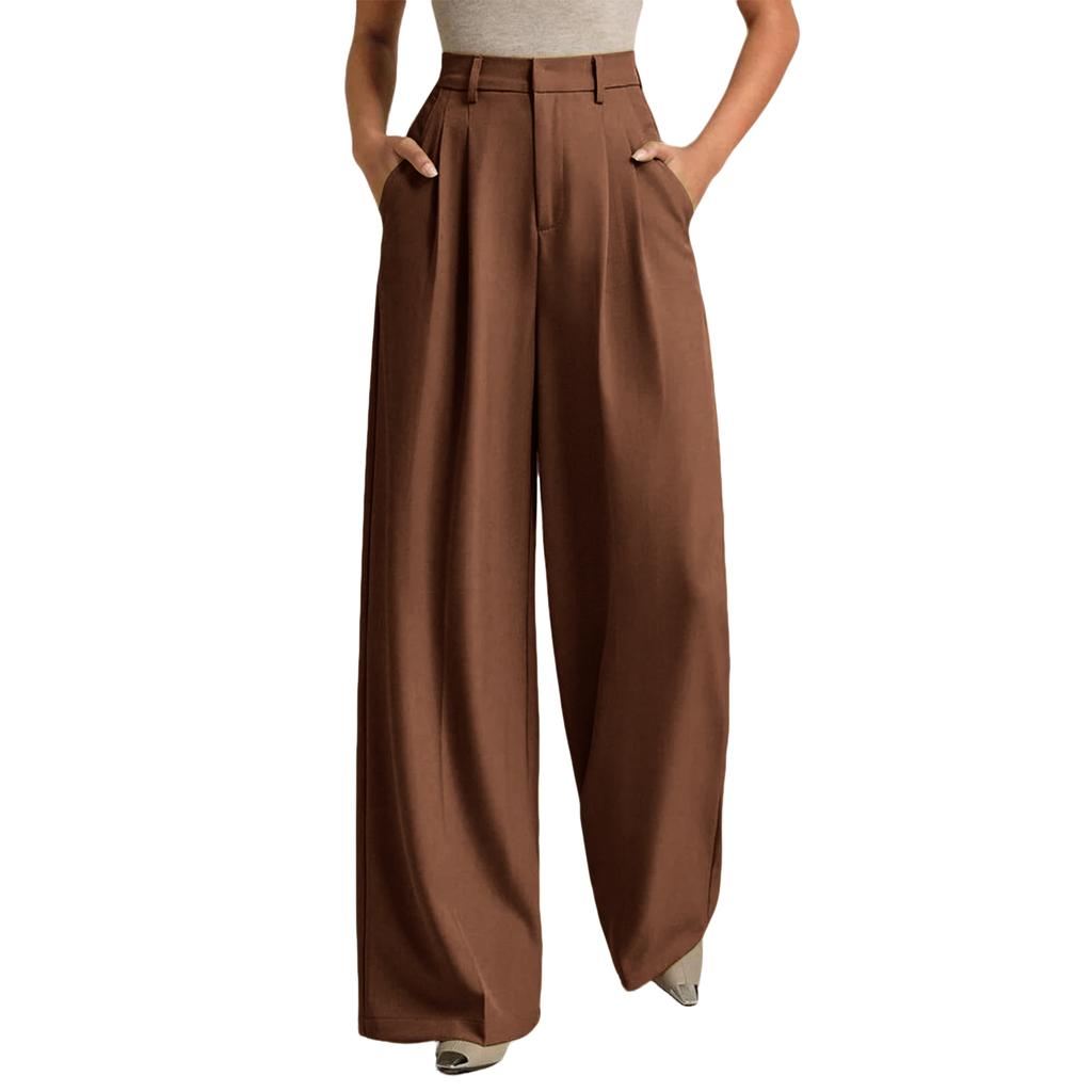 Omen's Work Pants Wide Leg Dress Pants High Waisted Casual Business Pants Slacks