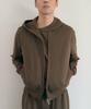 Llud Wrap Hooded Zip-Up Olive