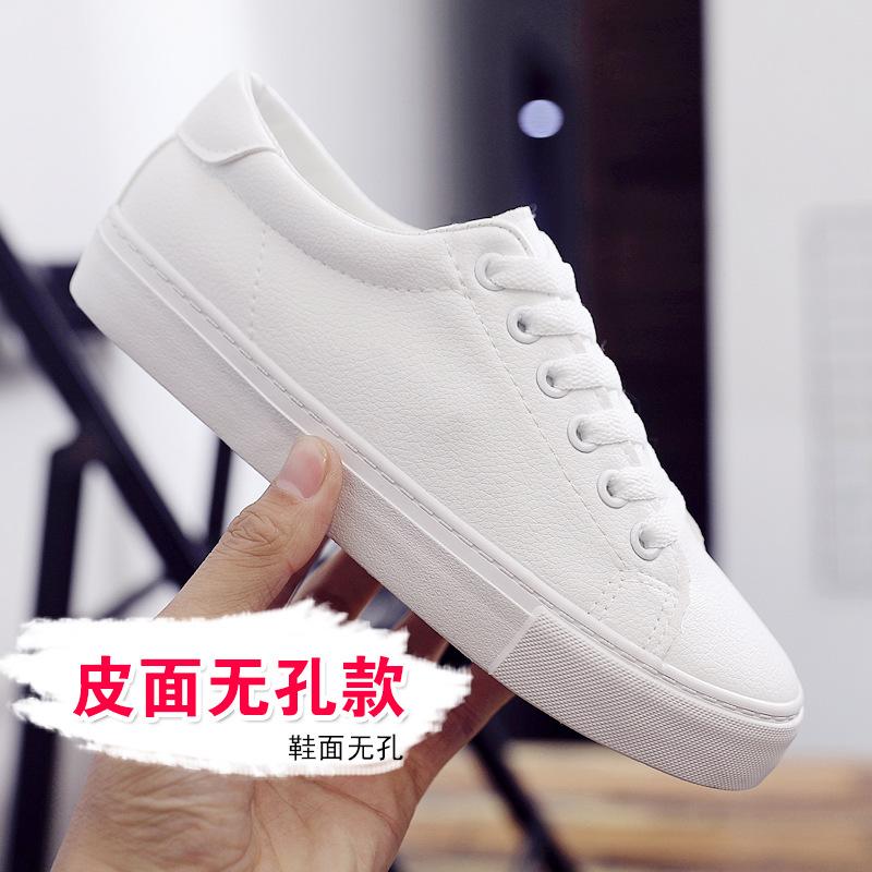Scarpe bianche in pelle da donna primavera versatili scarpe bianche nuove traspiranti leggere suola morbida bianco puro scarpe da ginnastica da studente scarpe da uomo
