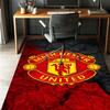 Tappeto con Fantasia Manchester United F.C., Tappetino da Interno/Esterno, per Picnic, Sala Giochi, Camera da Letto, Ufficio, Soggiorno, Tappeto Decorativo per la Casa, Regalo di Compleanno