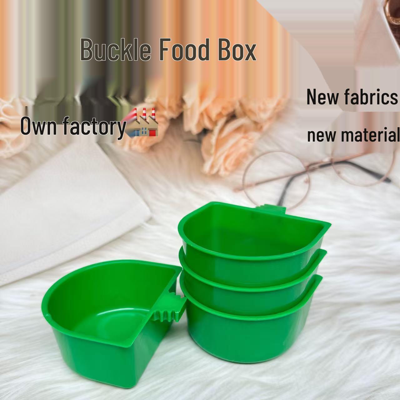 

Square Bird Feeder & Bath for Small Parrots & Finches - Multipurpose Pet Food Bowl and Bath Basin Bird Feeder Box зелёный