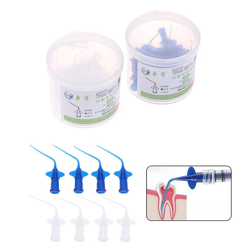 50Pcs Dental Syringe Tip For Root Canal Therapy Endo Irrigation Root Canal Disposable Needle Tip Dentistry Materials