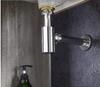 Brass Contemporary Round Bottle P Trap Adjustable Bathroom Sink Waste Basin Trap Drain