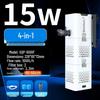 Three-in-One Submersible Fish Tank Pump with Built-in Filter & Aeration