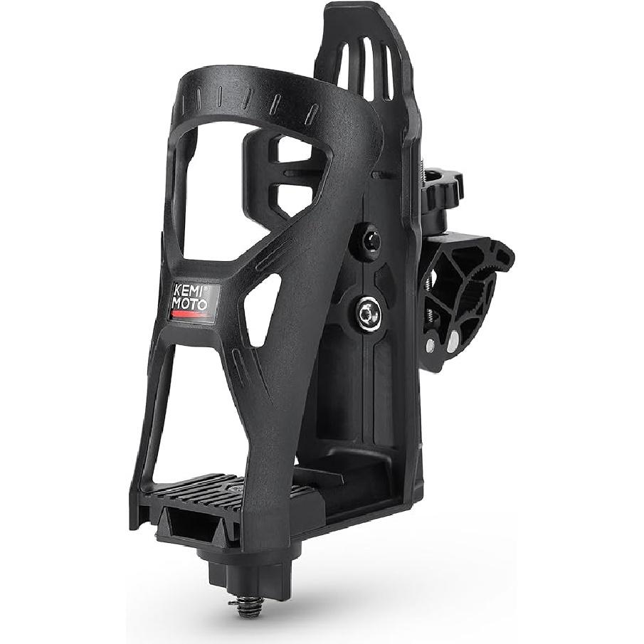 KEMIMOTO ATV Cup Holder, Upgraded Motorcycle Drink Holder Handlebar, Water Bottle Holder Mount With 0.6”-1.56” Metal Clamp For Scooter Bike Boat 1