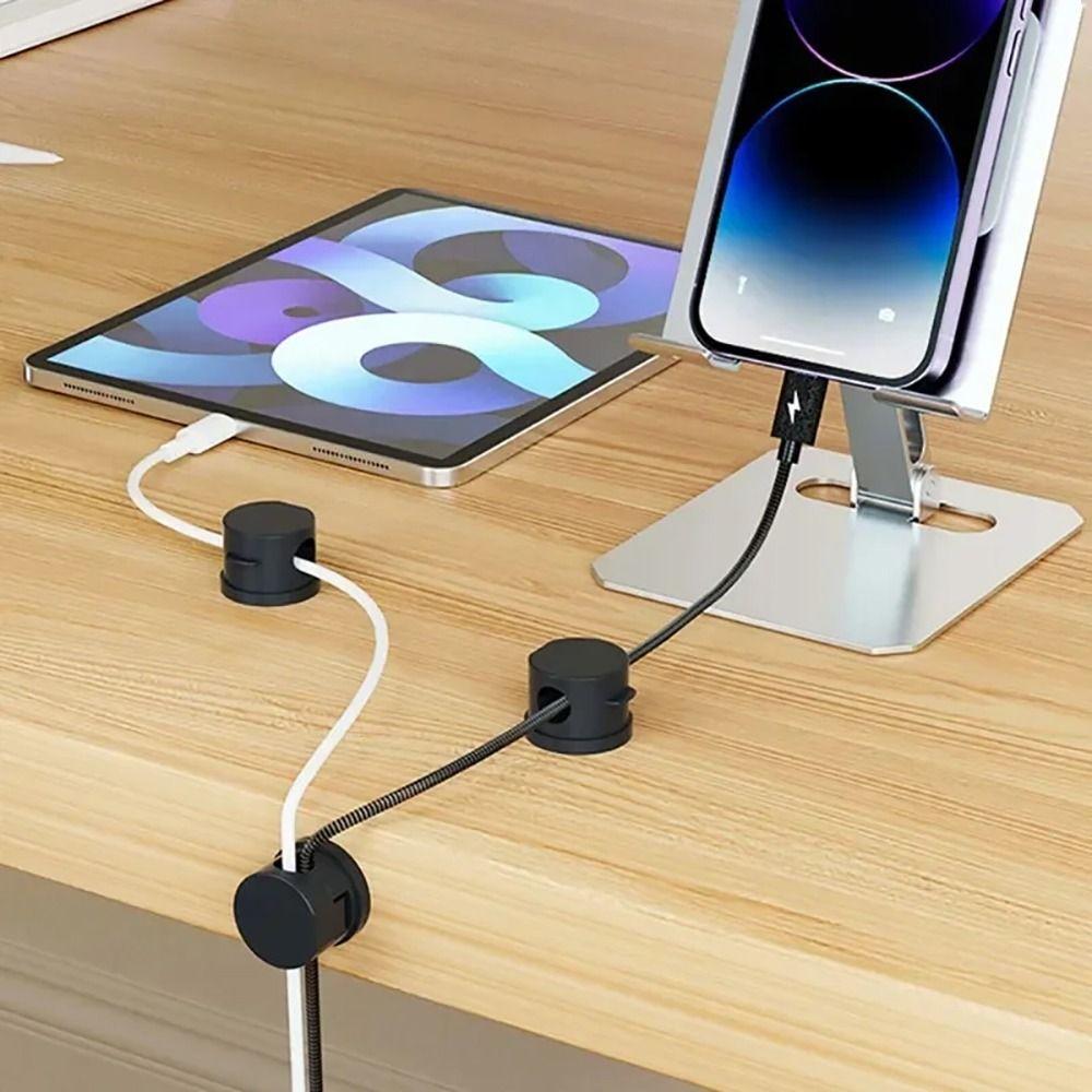 3Pcs Adjustable Cable Organizer Adhesive Cable Clips Wire Arrangement Cord Holder Office Desk