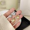 High-End French Minimalist Pearl Heart Stud Earrings
