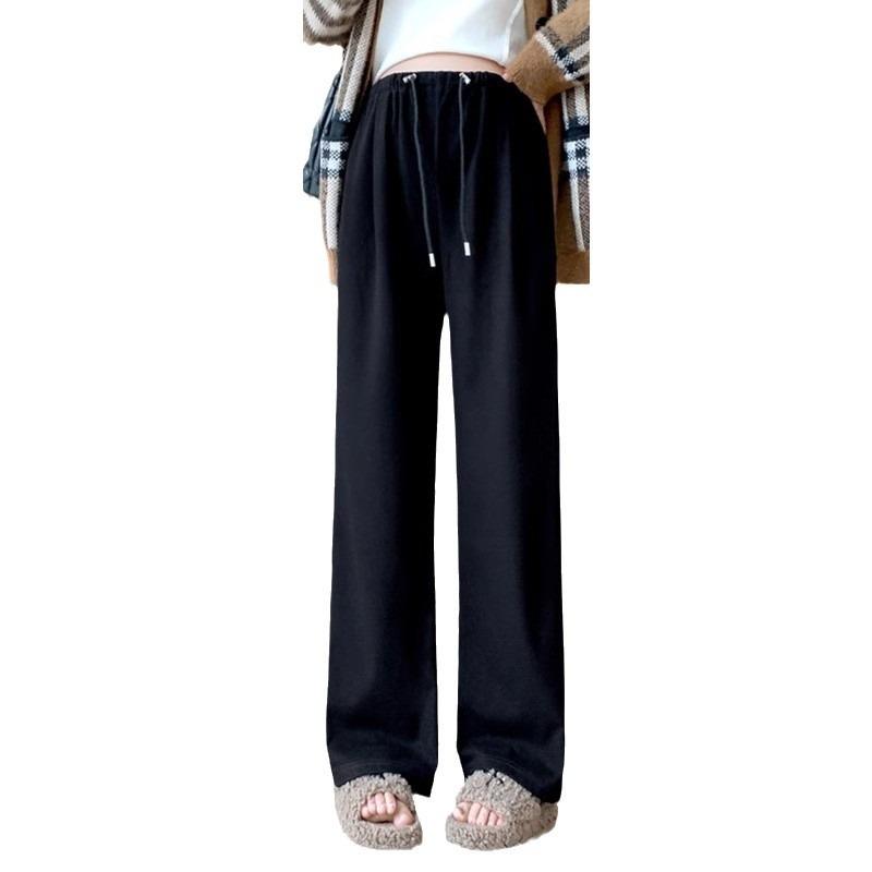 Pantalones de maternidad primavera y otoño pantalones de pierna ancha otoño casual pantalones de arroz glutinoso pantalones que arrastran el suelo sin soporte ropa de otoño para mujeres embarazadas