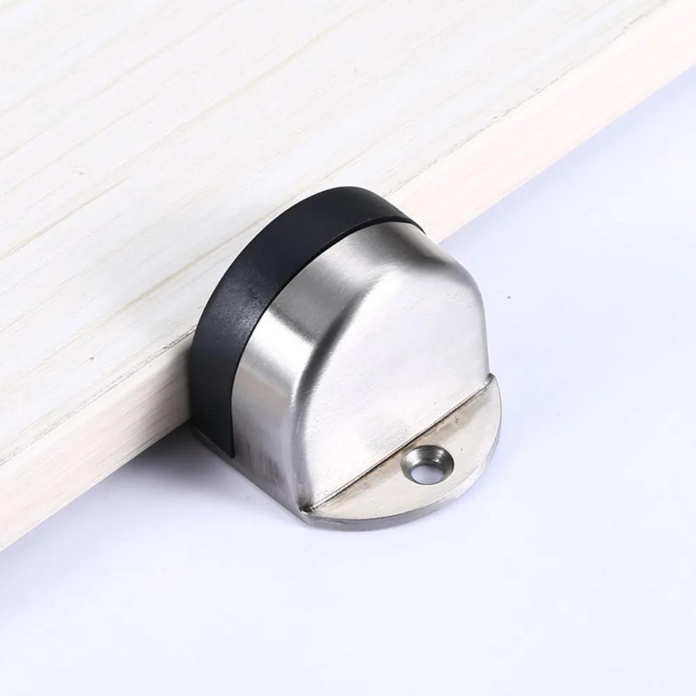New Stainless Steel Door Stopper Non Punching Anti-collision Door Suction Nail-free Hardware Door Holder Furniture