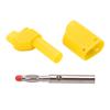10 Stück 22.160 4mm Bananenstecker Isoliert Sicherheits-Bananenstecker-Verbinder mit Gehäuse für Elektronische Prüfung Gelb