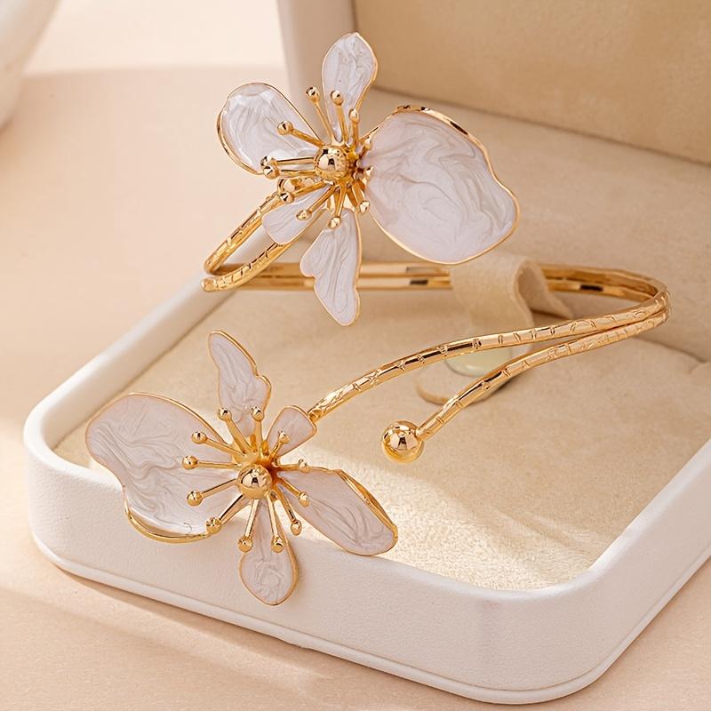High-End Vintage Floral Irregular Bracelet, Elegant & Fashionable for Daily Wear