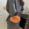 Hand-held Dinner Bag Small Square Box Bag Gilded Metal Handle Chain Crossbody Evening Dress Bag