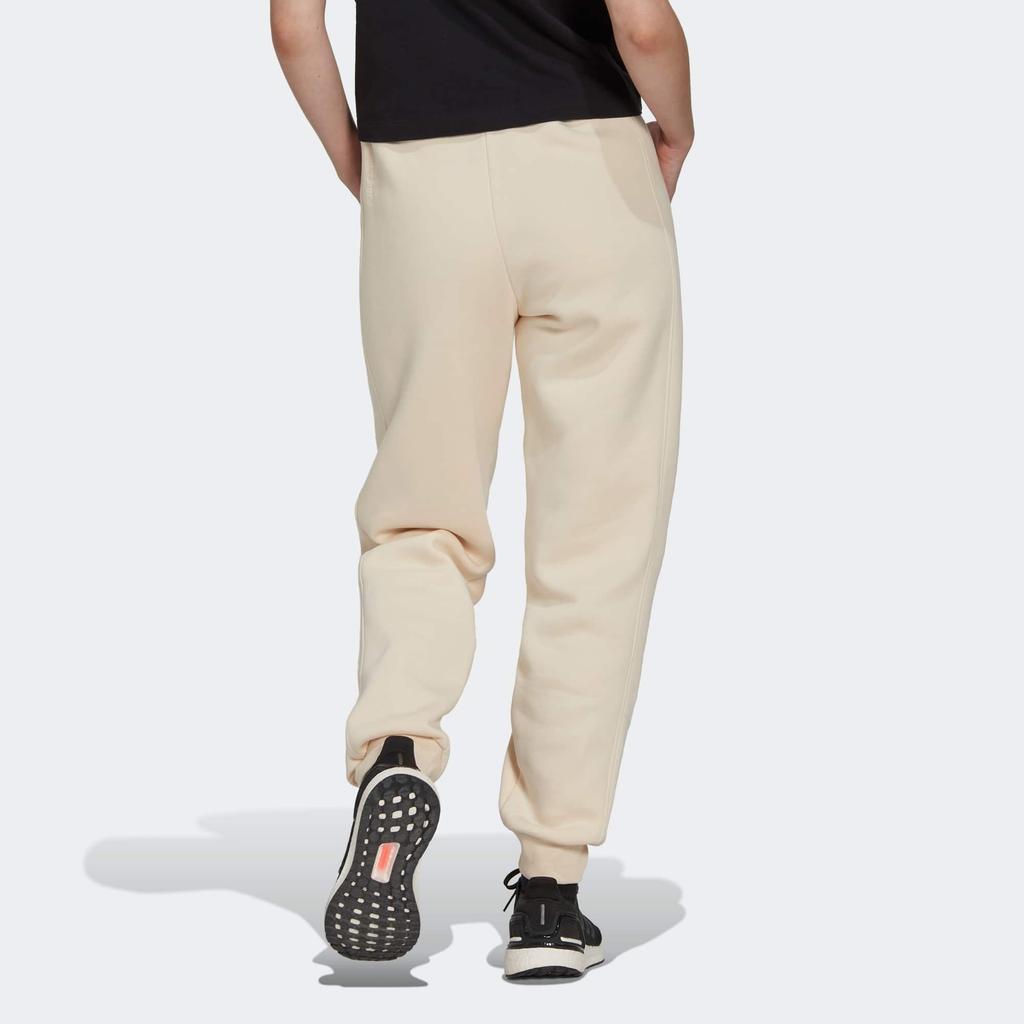 adidas Knitted Sweatpants Women's Beige Moderate Cuffed Pants HN4236