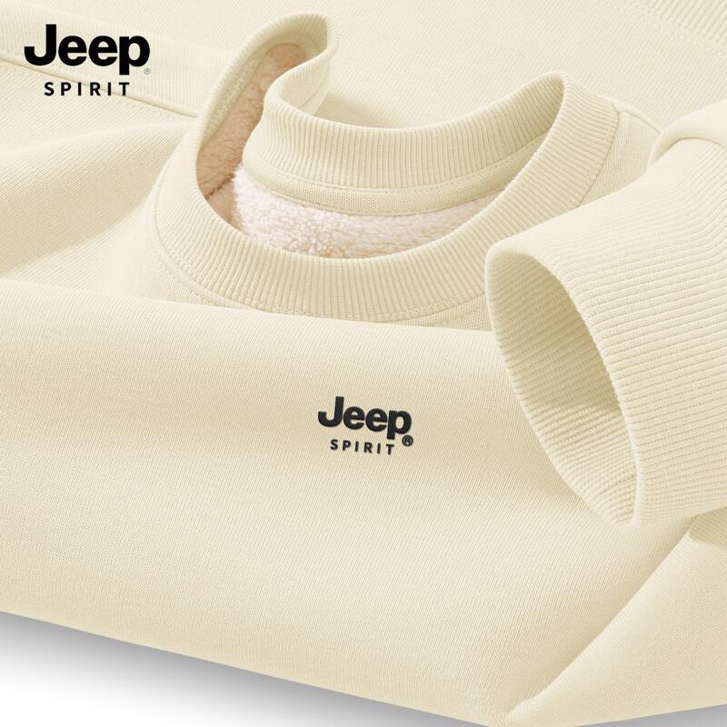 JEEP SPIRIT Herren Fleecegefüttertes Rundhals-Sweatshirt