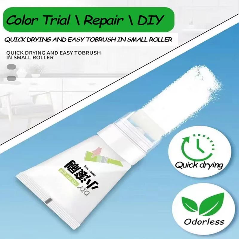 100g Weiß Rosa Wand Kleine Rolle Pinsel Farbe Innen Wand Reparatur Haushalts Wand Graffiti Reparatur Umweltschutz Farbe