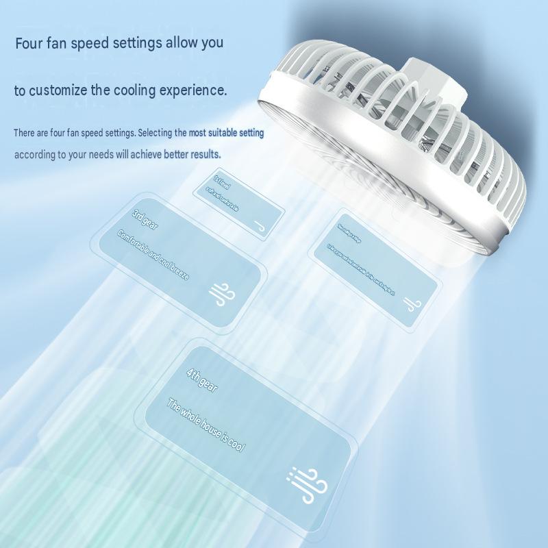 USB Rechargeable Desktop Fan, Portable Mini Table Fan, Strong Wind Ultra‑Quiet Personal Fan for Dorm Home Office