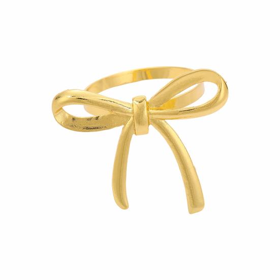 

Bow Knot Napkin Ring Elegant Alloy Napkin Holder Reusable Napkin Ring for Wedding Table Decoration Baby Shower Anniversaries Holidays золотистый