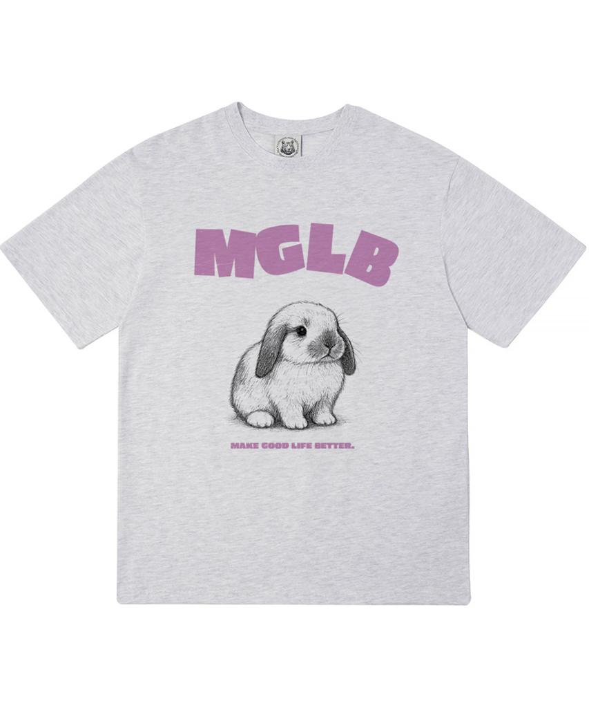 MATCHGLOBE Baby Rabbit Oversized Tee (Light Grey)