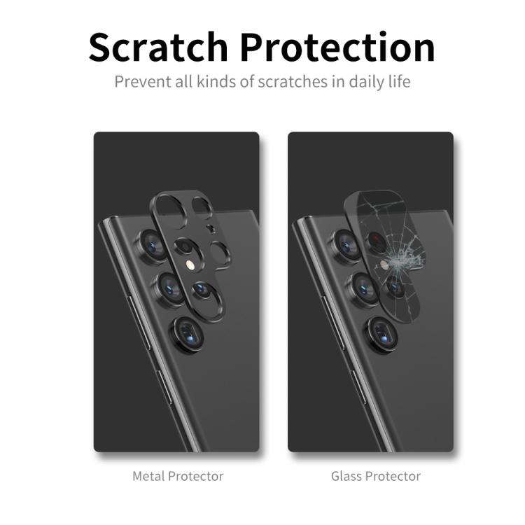 For Samsung Galaxy S22 Ultra 5G ENKAY Aluminium Alloy Camera Lens Protector Full Cover