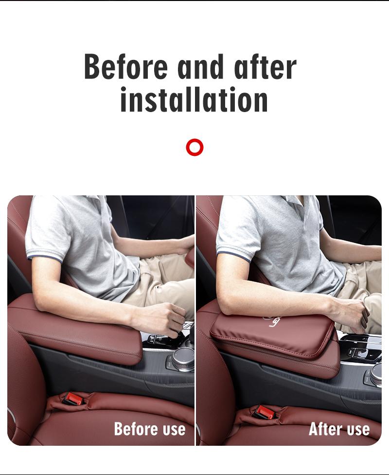 AHO1 Leather Car Armrest Mat Heighten Mat Armrest Protector Cushion For Lexus F SPORT GX460 Ct200h IS250 ES 220D IS200 Fsport GS GX