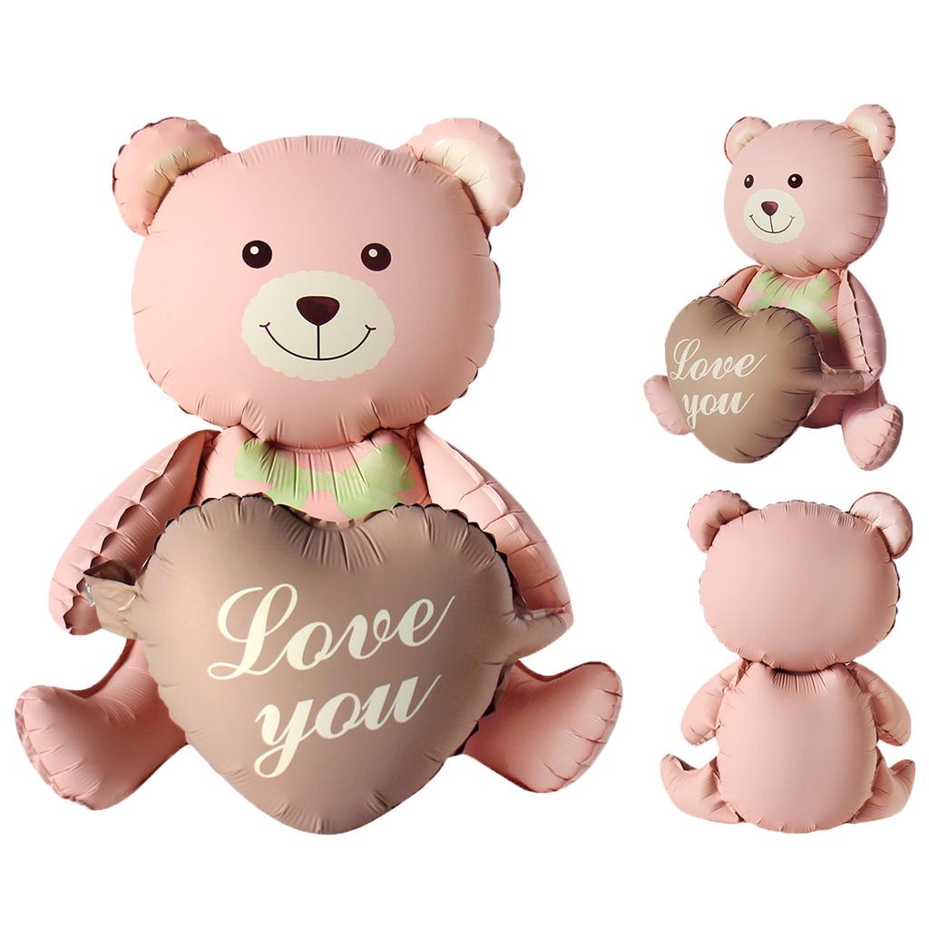 3D Matte Standing Bear Foil Balloons Assembling Boy Girl Baby Bear Ball Wedding Birthday Party Decor Baby Shower Gifts Supplies