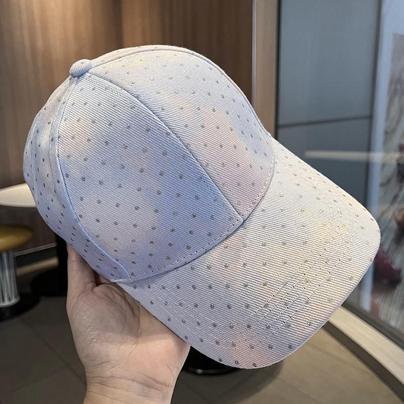 Cotton Baseball Cap With Tiedye Pattern And Sun Protection For Casual Summer Wear