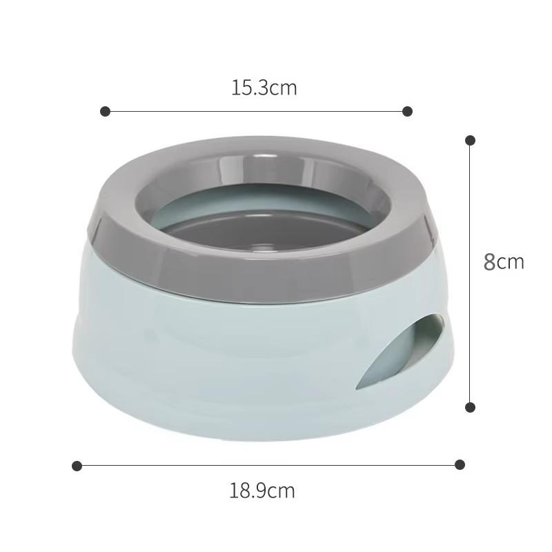 

Plastic Anti Spill Dog Bowl for Travel Floating Design Pet Drinking Water Feeder No Wetting Mouth Dog Cat Supplies синий