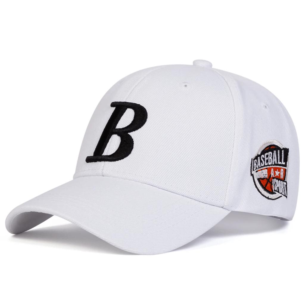 Unisex B Letter Embroidery Side Basketball Baseball Caps Spring Autumn Outdoor Adjustable Casual Hats Sunscreen Hat Sports Cap