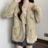 Xiangfeng Faux Mink Knit Tassel Cardigan - Autumn/Winter Fashion