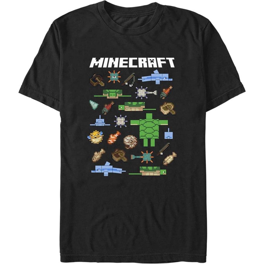 Мужская футболка Fifth Sun Minecraft Рыбы и Мобы XXXXXL разноцветный