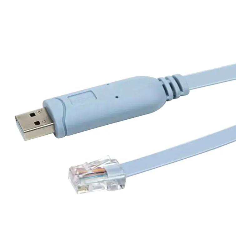 Blue FTDI Router Control Cable Usb Ftdi Serial Usb Rs232 Console Usb To Rj45 Console Cable