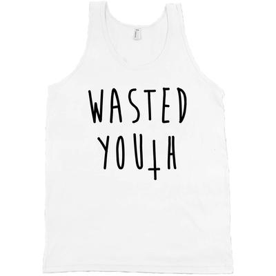 Wasted Youth Croix Inversée Bella + Canvas Débardeur Chemise Musique Punk *NEUF*