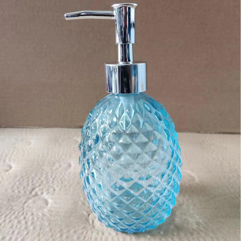 Elegant Oval Glass Pump Bottle for Shampoo, Shower Gel, Soap, and Hand Sanitizer