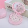 Huiyun Portable Macaron Air Cushion Comb with Folding Mirror - Hair-Smoothing, No-Tangle, Massage, Customizable Logo