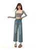 Women's Petite Retro Cropped Wide-Leg Jeans - Spring/Summer 2026