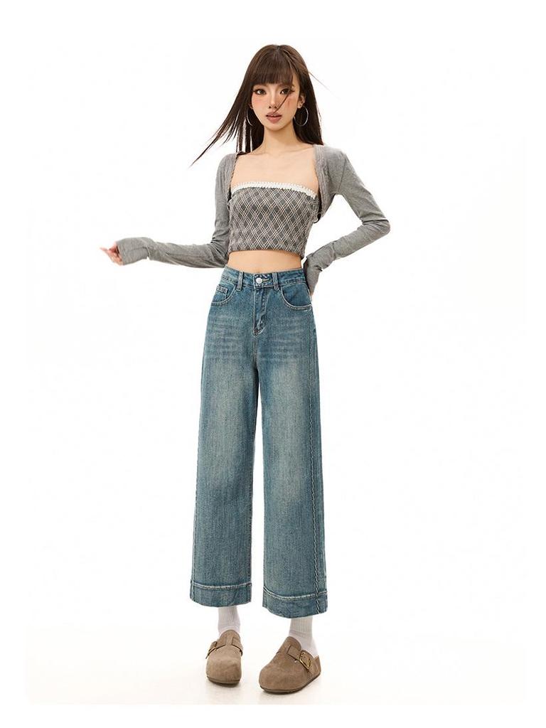 Women's Petite Retro Cropped Wide-Leg Jeans - Spring/Summer 2026