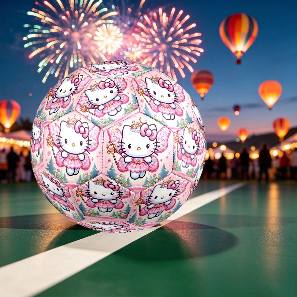 1pc Size 5 Hello Kitty Design Soccer Ball - Anti-slip Football for Outdoor Sports Activities, Durable Ball for Game Play